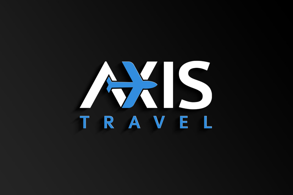 axis travel dubai logo designing