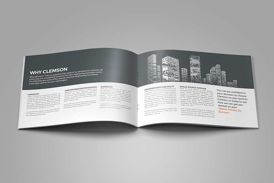 clemson engineering dubai brochure design