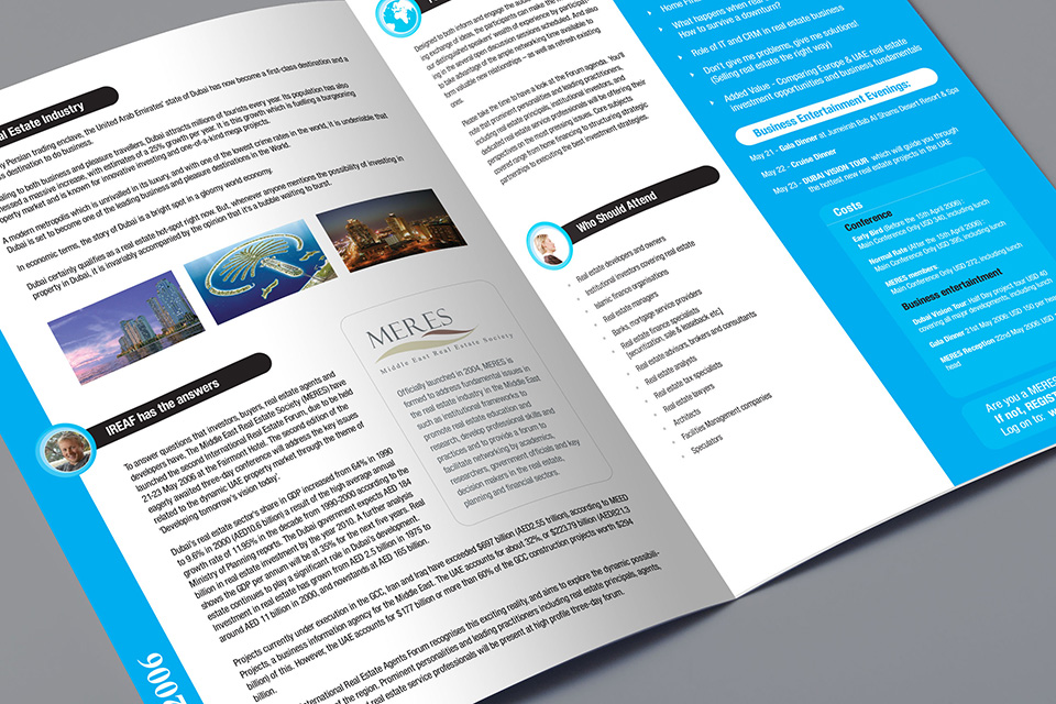 ireaf dubai event brochure design