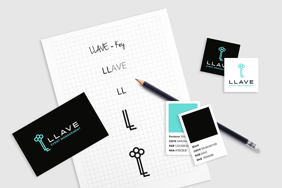 LLAVE dubai logo design process
