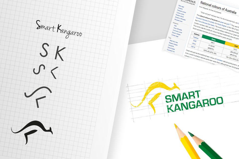 sk dubai logo design process