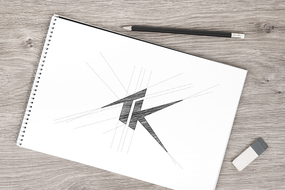 tk dubai logo design process