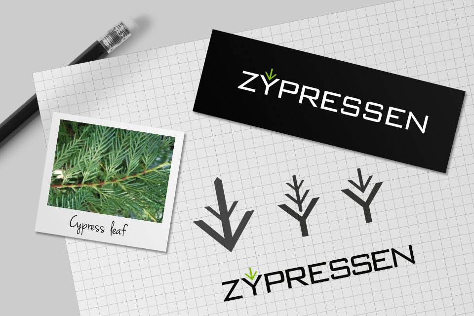 zypressen logo design process